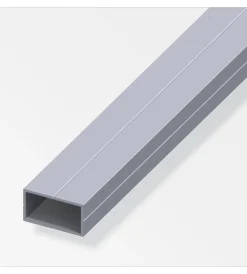 Ferramenta Per Mobili E Infissi-Alfer aluminium Tubo rettangolare 11.5x19.5 alluminio naturale - 1 metro.