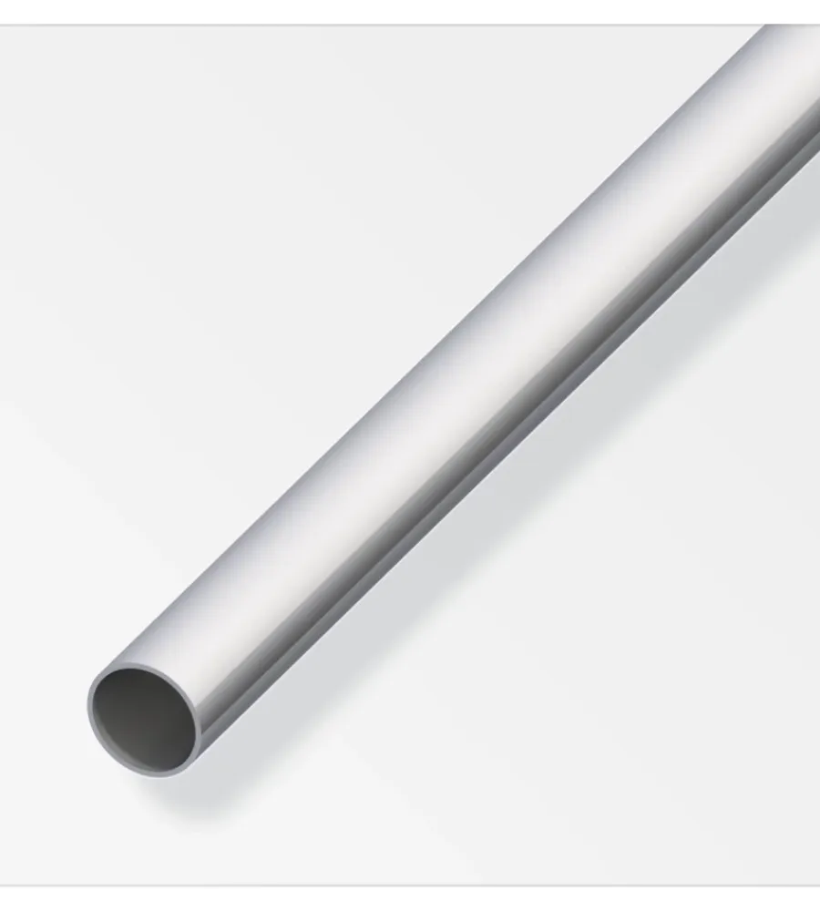 Ferramenta Per Mobili E Infissi-Alfer aluminium Tubo tondo 10x1 acciaio inox 1 metro.