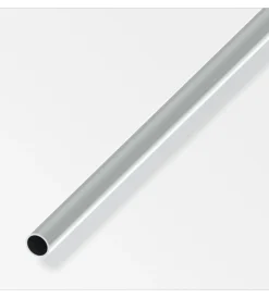 Ferramenta Per Mobili E Infissi-Alfer aluminium Tubo tondo 8x1 alluminio arg - 1 metro.