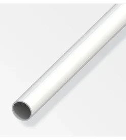 Ferramenta Per Mobili E Infissi-Alfer aluminium Tubo tondo 15.5x1 pvc bia - 1 metro.