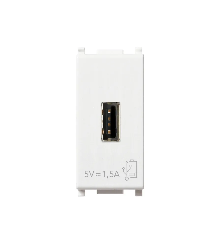 Serie Civili- Unita alimentazione usb 1m 5v 1.5a bianco plana - vimar