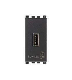 Discount Unita alimentazione usb 1m 5v1,5a grigio arké - vimar Serie Civili