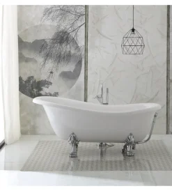 Outlet Vasca da bagno "carezza" bianca, 167x75,2x64,3 cm Ceramiche E Accessori