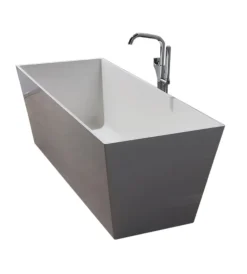 Ceramiche E Accessori- Vasca da bagno "como" bianco lucido, 157x71x56 cm