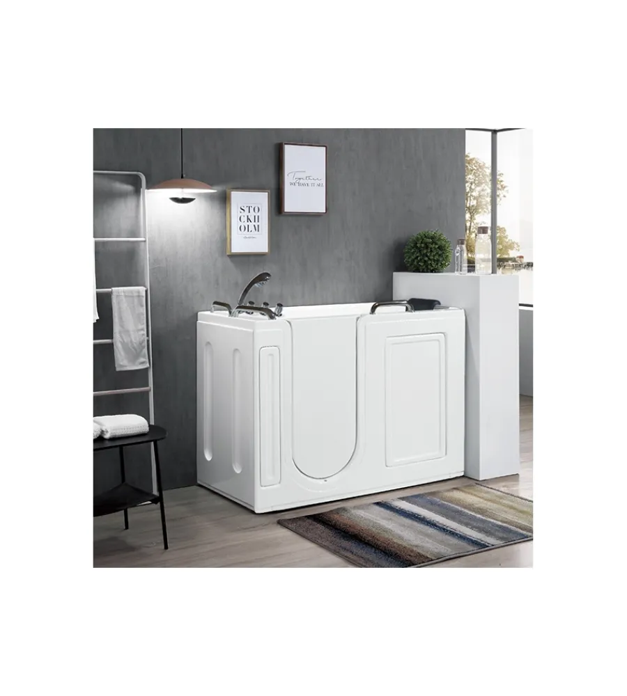 Vasca da bagno con sportello apertura a sinistra 133,4x67,3x101,6 cm Ceramiche E Accessori