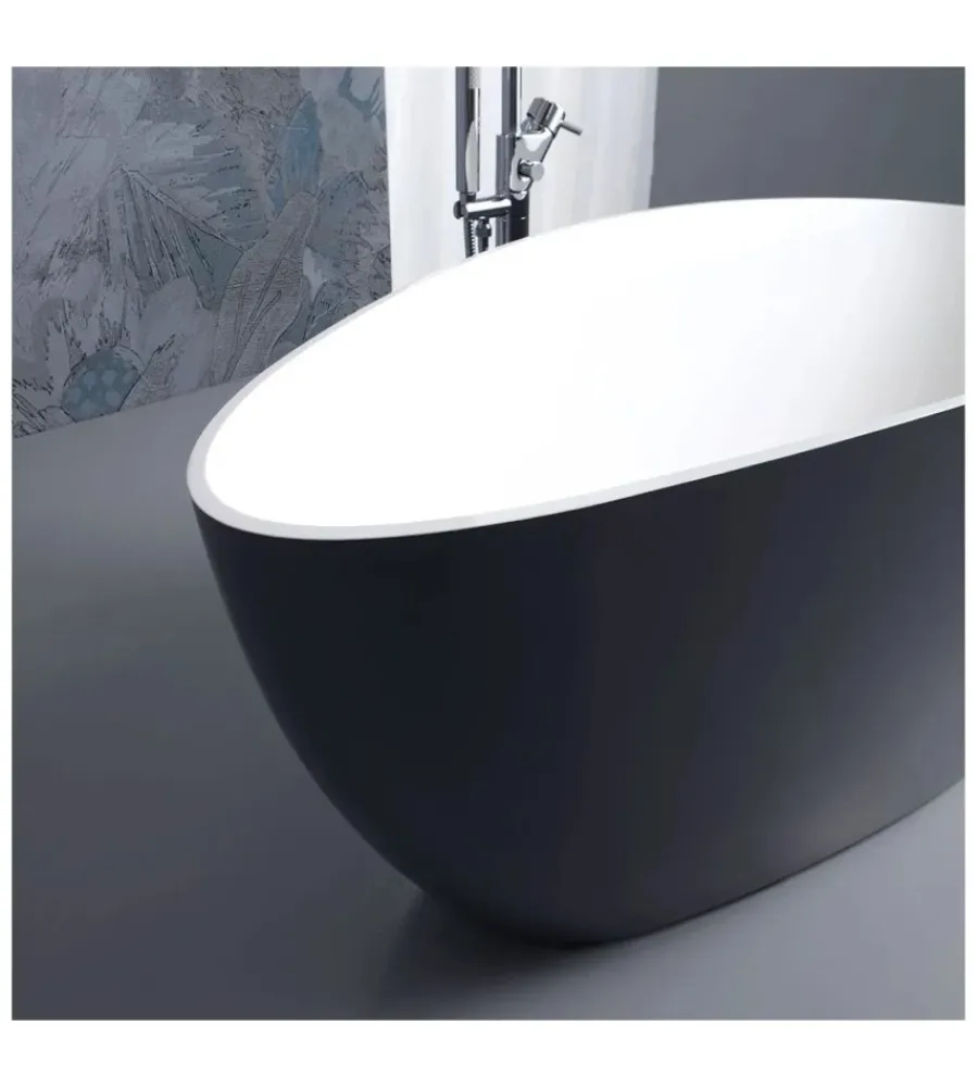 Ceramiche E Accessori- Vasca da bagno "maggiore" grigia, 157x71x56 cm