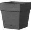 Coltivazione E Cura|Vaso da giardino "casetta save" antracite, 17 cm
