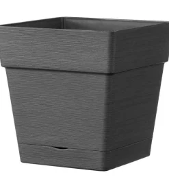 Coltivazione E Cura|Vaso da giardino "casetta save" antracite, 17 cm