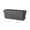 Coltivazione E Cura- Vaso da giardino "fence like" in resina antracite, 99x38x39 cm - deroma