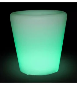Illuminazione Per Esterno- Vaso decorativo per esterno con illuminazione led rgb 28x29 cm