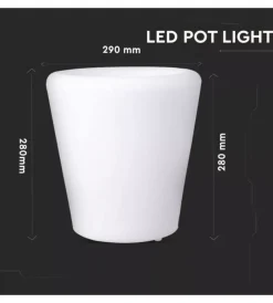 Illuminazione Per Esterno- Vaso decorativo per esterno con illuminazione led rgb 28x29 cm