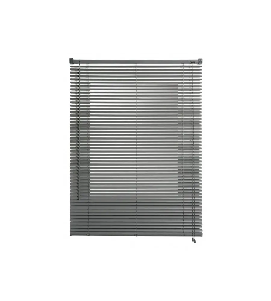 Tessile D'Arredo- Veneziana in vinile grigio con lamelle da 25 mm, 75x160 cm