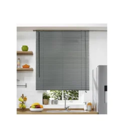 Online Veneziana in vinile grigio con lamelle da 25 mm, 90x160 cm Tessile D'Arredo