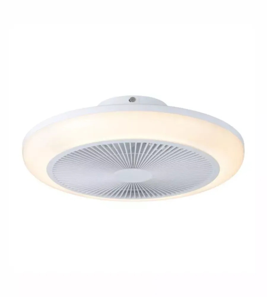 Illuminazione Per Interno-Eglo Ventilatore da soffitto "sayulita 1" bianco con led rbg incluso ø46 cm
