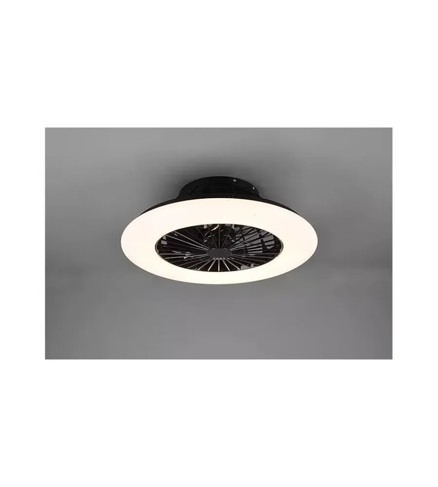 Illuminazione Per Interno|Ventilatore da soffitto "stralsund" nero con led incluso ø50 cm, 30w