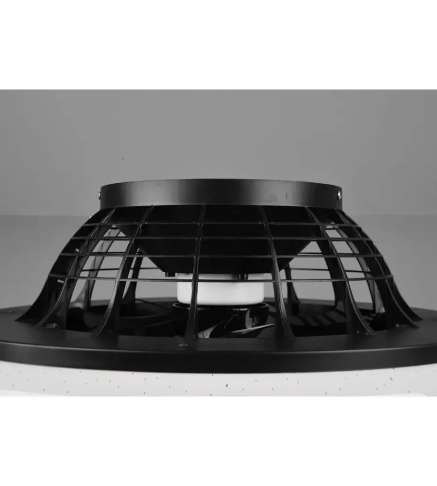 Illuminazione Per Interno|Ventilatore da soffitto "stralsund" nero con led incluso ø50 cm, 30w