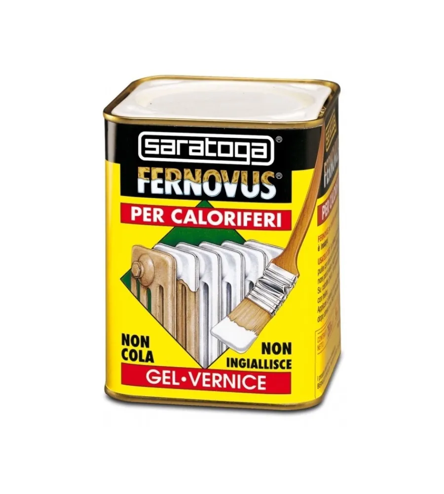 Saratoga Smalti Antiruggine|Vernice gel per caloriferi "fernovus" bianco ghiaccio 750 ml