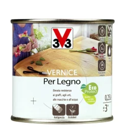 Vernice per legno - incolore - incolore brillante - 0,25 litri Flatting E Vernici Legno