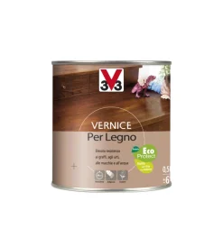V33 Flatting E Vernici Legno|Vernice per legno - toni legno - aspetto opaco  - teak - 0,5 litri