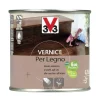 V33 Flatting E Vernici Legno|Vernice per legno effetto satinato, colore mogano - 0,25 litri