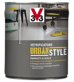 V33 Vetrificatori Manutenzione Parquet|Vetrificatore parquet - urban style - bianco ghiaccio satinato - 2,5 litri