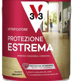V33 Vetrificatori Manutenzione Parquet|Vetrificatore parquet protezione estrema, brillante incolore  - 2,5 litri