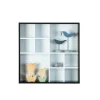 Outlet Vetrinetta bianca e nera con 10 scomparti, 70x13x70 cm Vetrine E Vetrinette