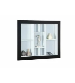 New Vetrinetta espositiva bianca e nera, 90,5x13,7x70,5 cm Vetrine E Vetrinette