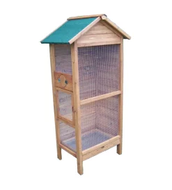 Gabbie Per Uccelli-Habrita Voliera da esterno in legno "po h 775" 77x55x158 cm
