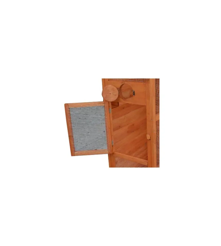Gabbie Per Uccelli-Habrita Voliera da esterno in legno "po h 775" 77x55x158 cm