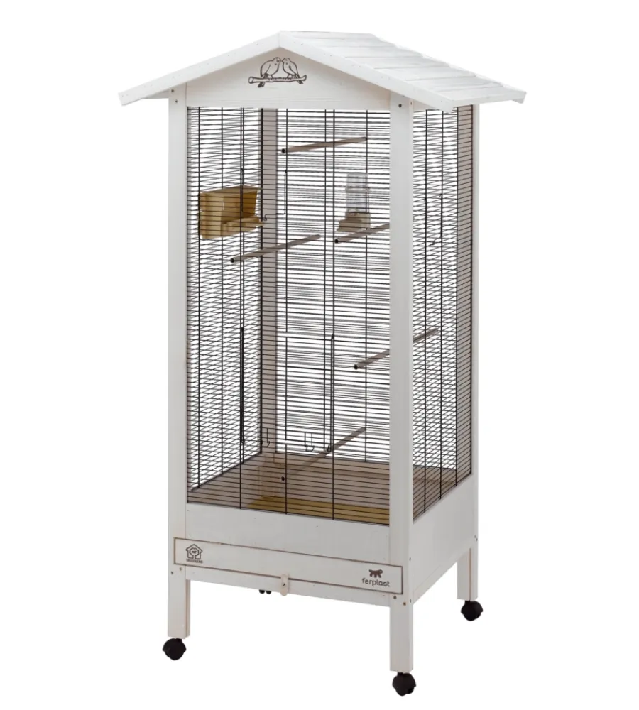Ferplast Gabbie Per Uccelli|Voliera per uccelli hemmy beige, 84,5x65,5x165 cm - .