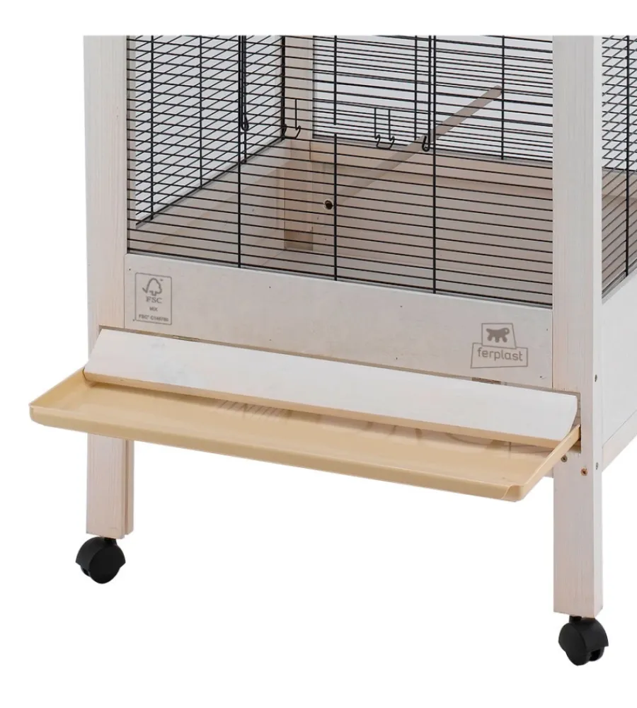 Ferplast Gabbie Per Uccelli|Voliera per uccelli hemmy beige, 84,5x65,5x165 cm - .