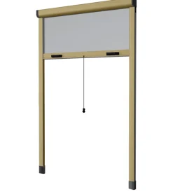 Tessile D'Arredo|Zanzariera avvolgibile per finestre bronzo con apertura verticale 100x150 cm
