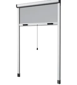 Hot Zanzariera avvolgibile per finestre bianca con apertura verticale 100x150 cm Tessile D'Arredo