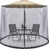 EuroGarden Coperture Per Esterno E Accessori|Zanzariera per ombrellone con zip 3x3 m
