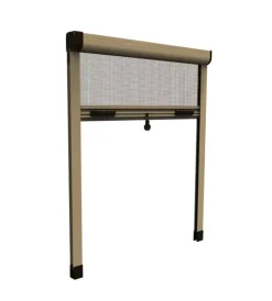 Clearance Zanzariera verticale avvolgibile "roto" bronzo 160x170 cm Tessile D'Arredo
