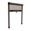 Tessile D'Arredo|Zanzariera verticale avvolgibile "roto" marrone 80x170 cm